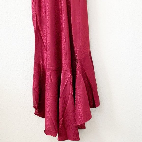 House of Harlow 1960 x REVOLVE Georgeta Dress Red Size Small NWT Midi Length - Picture 7 of 8
